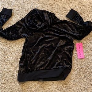 Betsy Johnson velvet sweatshirt